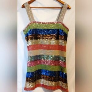 Sparkly Sequin Covered Mini dress. NWT org. MSRP $298. Anthropologie size 12p